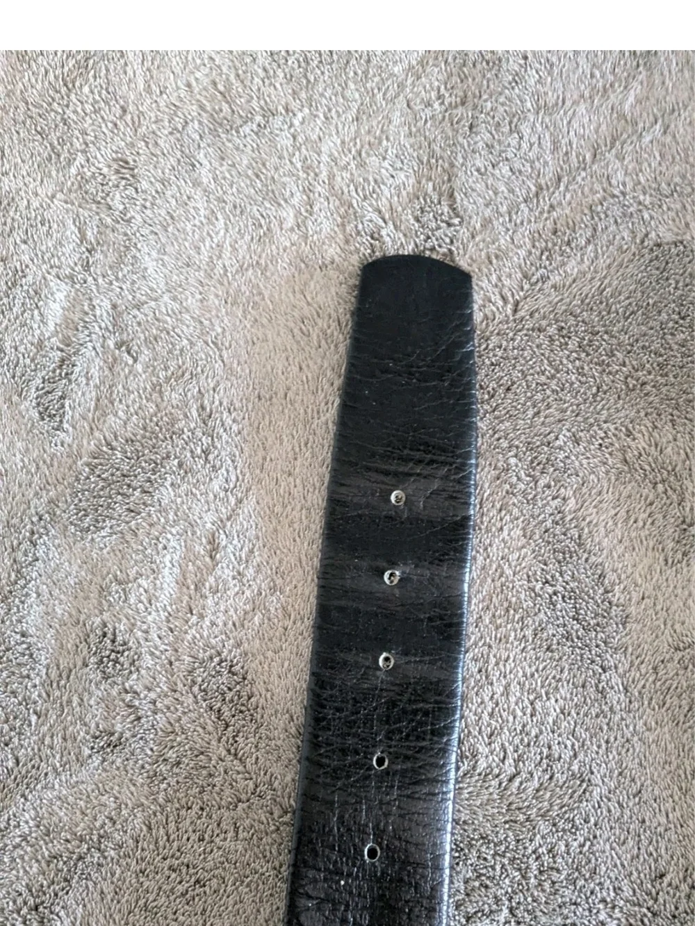 Men's Black Leather Belt with Silver Buckle